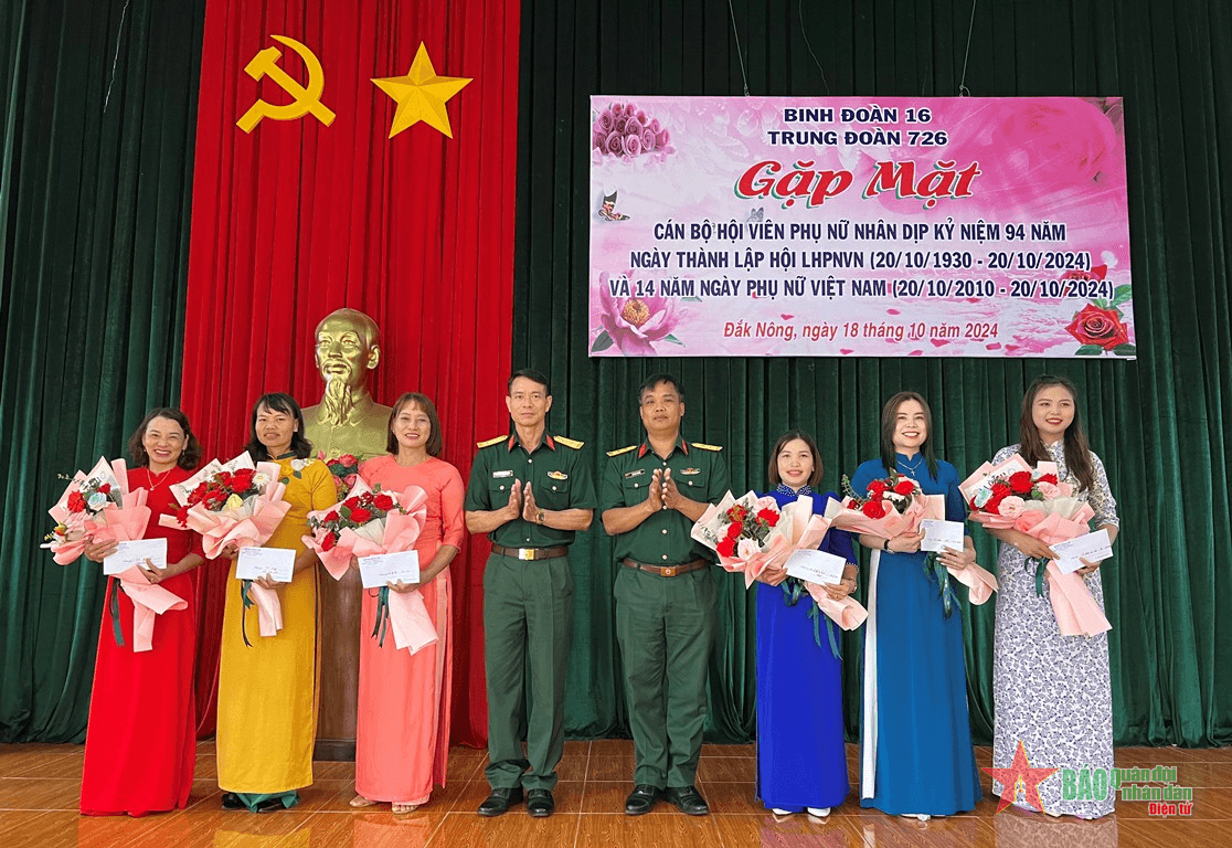 Trung đoàn 726 tổ chức các hoạt động chào mừng Ngày thành lập Hội Liên hiệp Phụ nữ Việt Nam