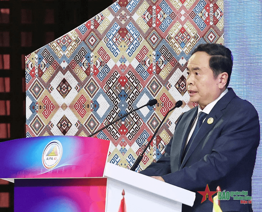 Chủ tịch Quốc hội Trần Thanh Mẫn phát biểu tại Phiên họp toàn thể thứ nhất Đại hội đồng AIPA-45