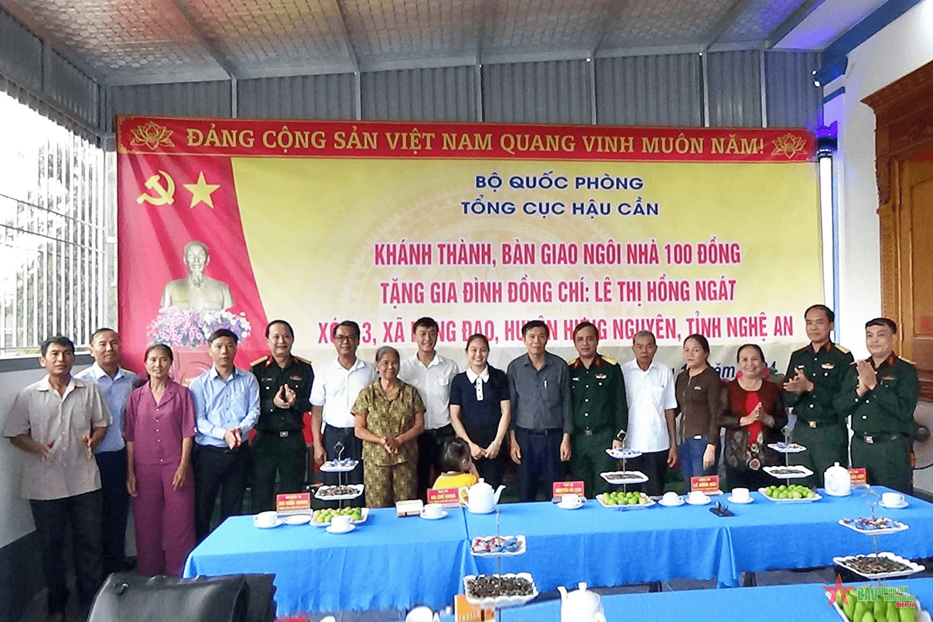 Tổng cục Hậu cần bàn giao “Ngôi nhà 100 đồng” tại Nghệ An