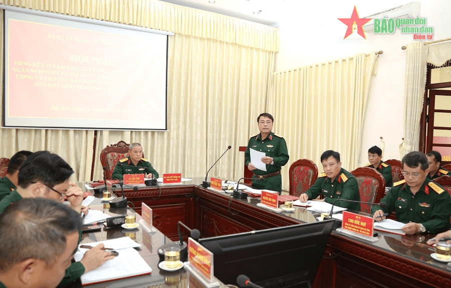 Bắc Kạn: Thiếu tướng Ngô Hồng Thái dự hội nghị tổng kết thực hiện Quy chế dân chủ cơ sở