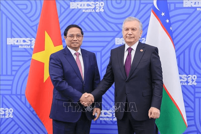 Thủ tướng Phạm Minh Chính gặp Tổng thống Uzbekistan và Tổng thống Belarus