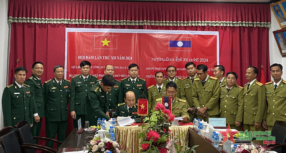 Hội đàm định kỳ năm 2024 giữa Ty An ninh tỉnh Phông Sa Lỳ (Lào) và Bộ đội Biên phòng tỉnh Điện Biên (Việt Nam)