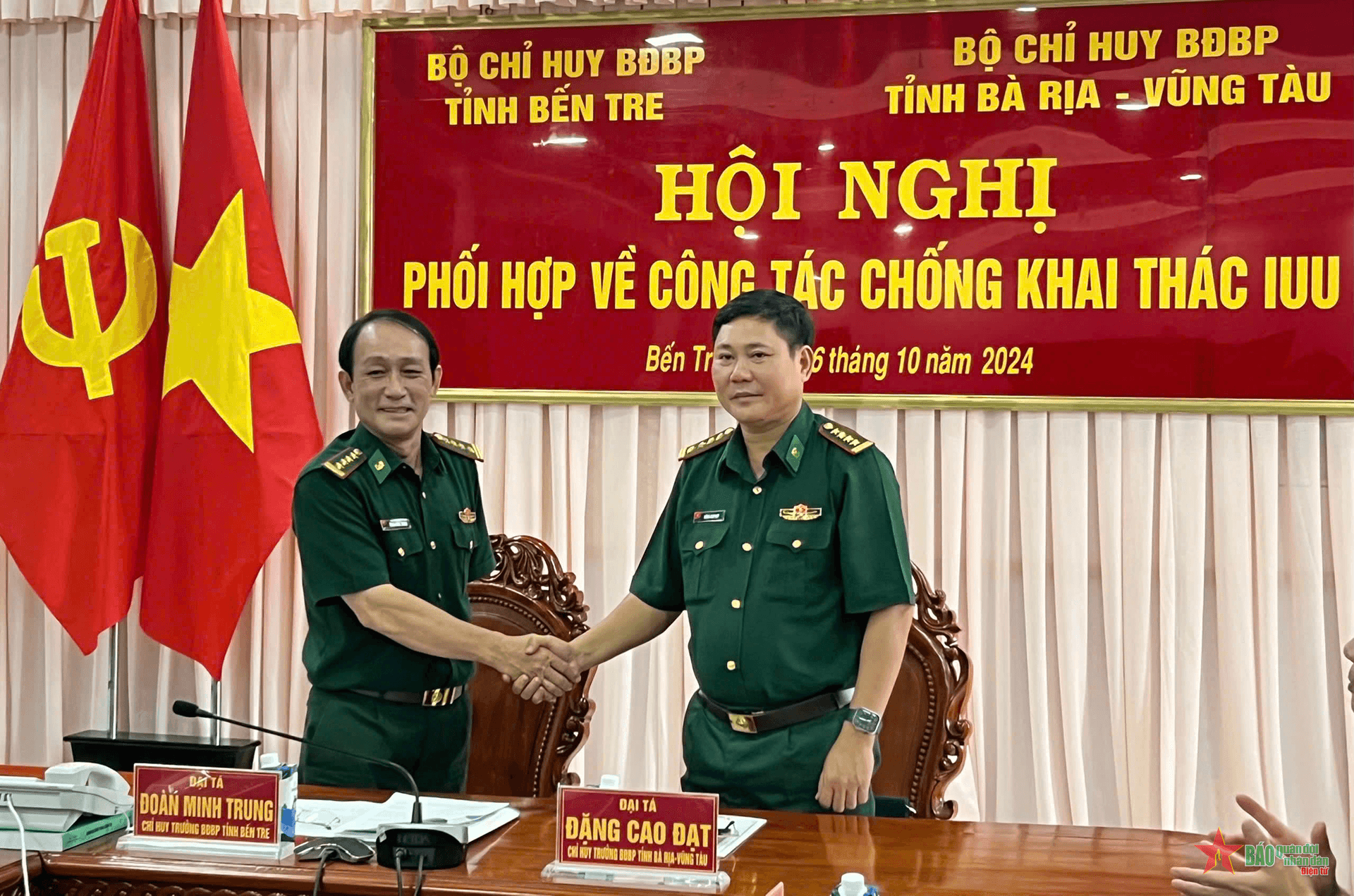 Bộ đội Biên phòng tỉnh Bến Tre và Bà Rịa - Vũng Tàu phối hợp chống khai thác IUU