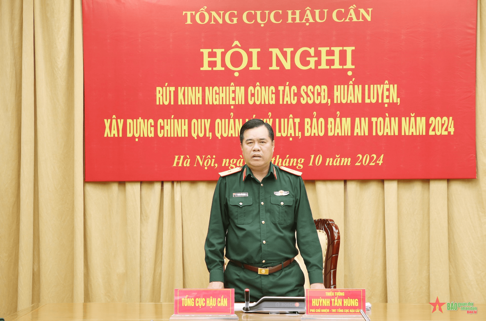 Tổng cục Hậu cần rút kinh nghiệm về huấn luyện, xây dựng chính quy, quản lý kỷ luật năm 2024