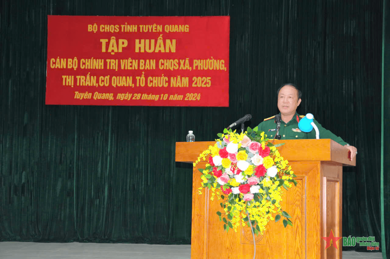 Tập huấn cán bộ Chính trị viên Ban CHQS xã, phường, thị trấn, cơ quan, tổ chức năm 2025