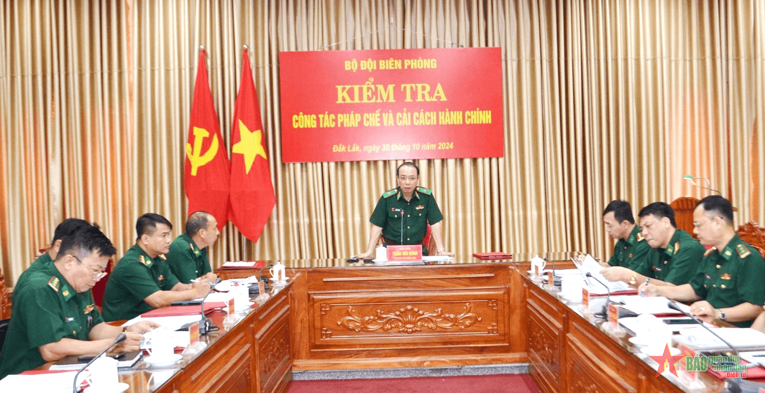 Bộ tư lệnh Bộ đội Biên phòng kiểm tra công tác pháp chế và cải cách hành chính