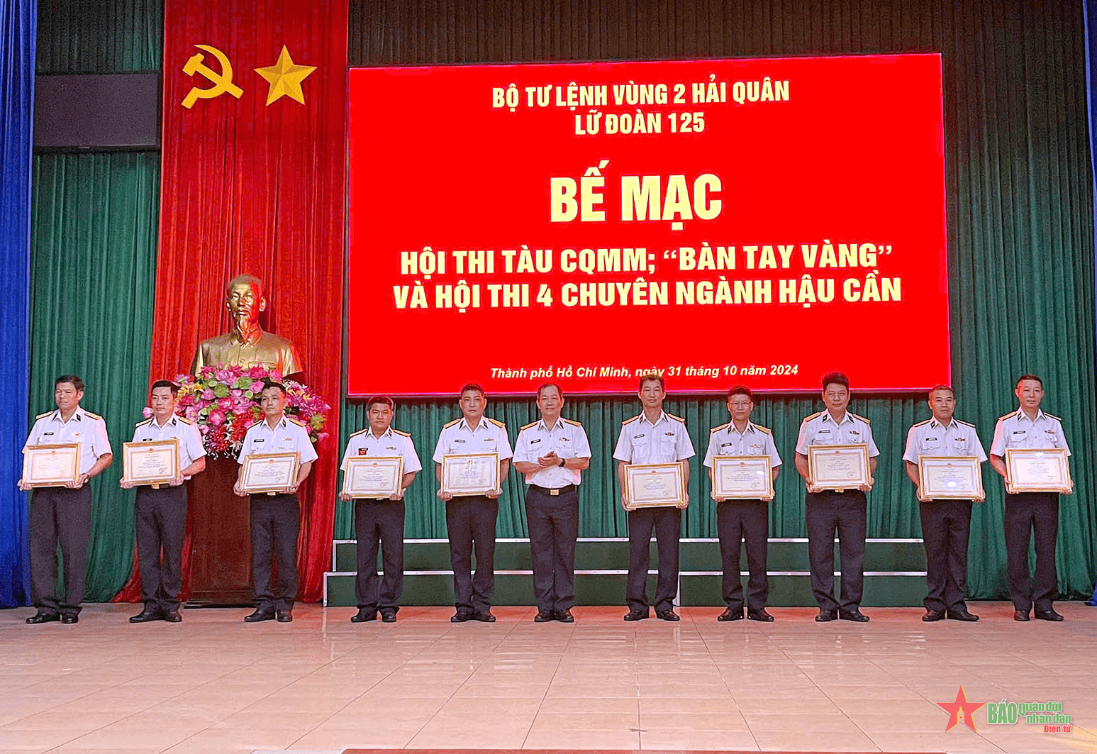 Lữ đoàn 125 hoàn thành tốt hội thi tàu chính quy mẫu mực