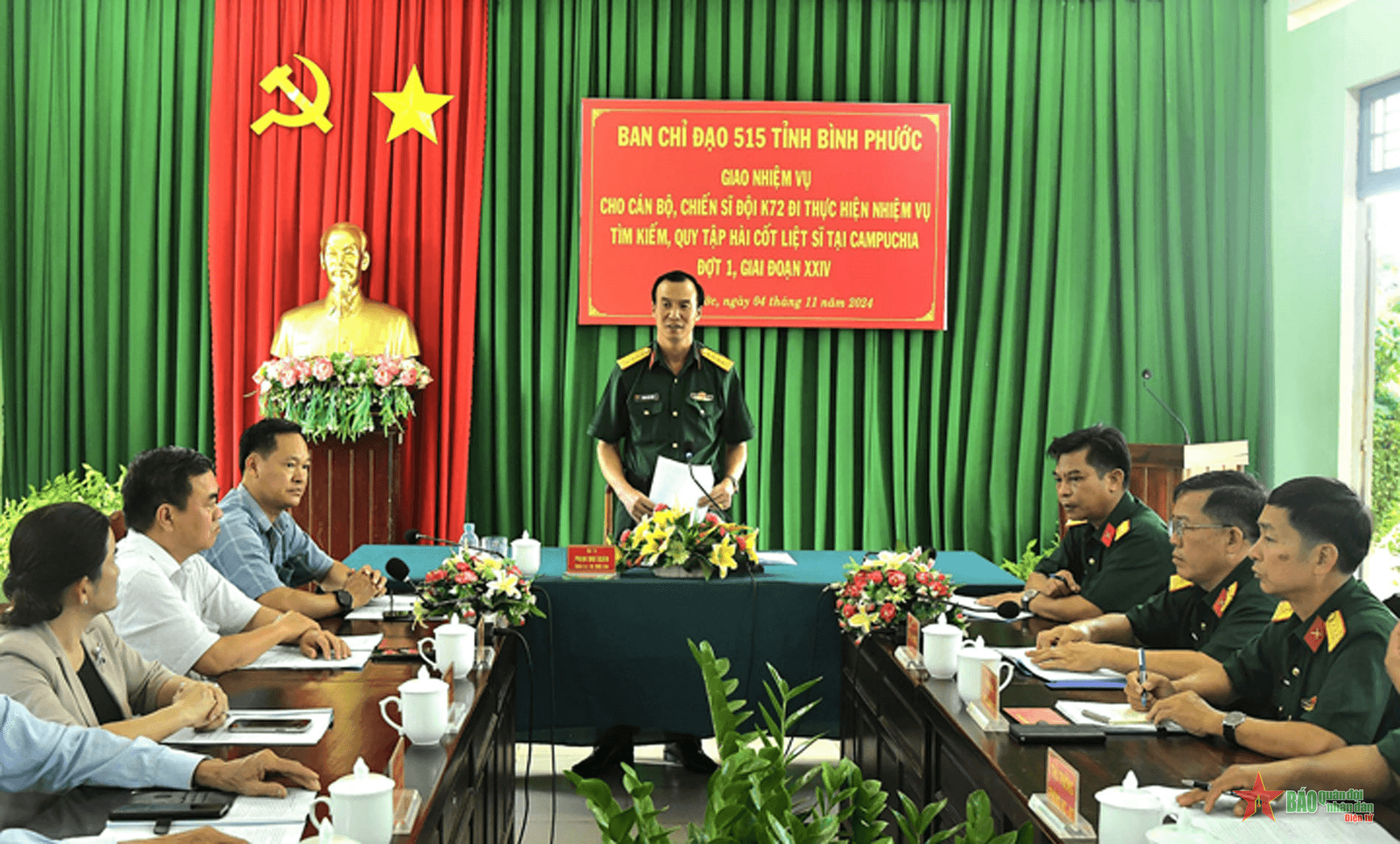 Bình Phước giao nhiệm vụ Đội K72 về tìm kiếm hài cốt liệt sĩ tại Campuchia