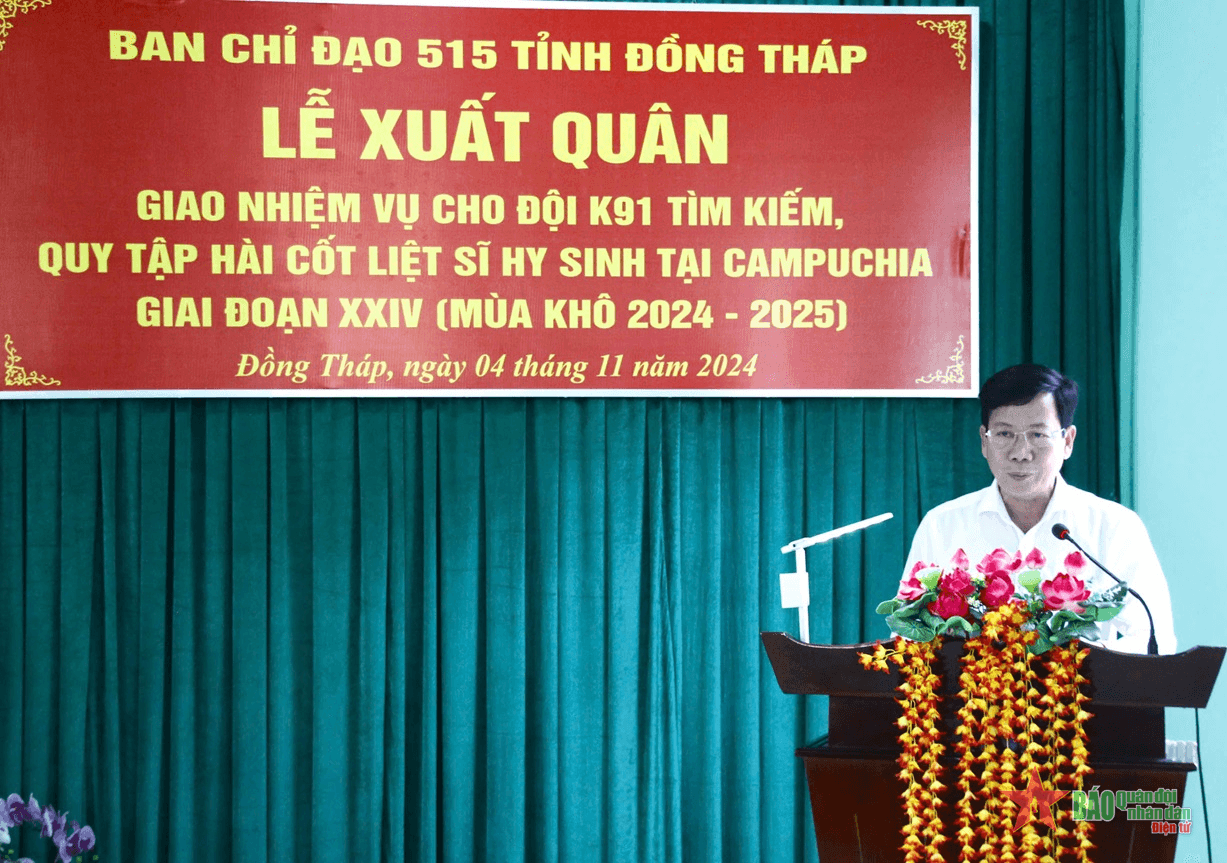 Đồng Tháp: Lễ xuất quân tìm kiếm, quy tập hài cốt liệt sĩ tại Campuchia


​