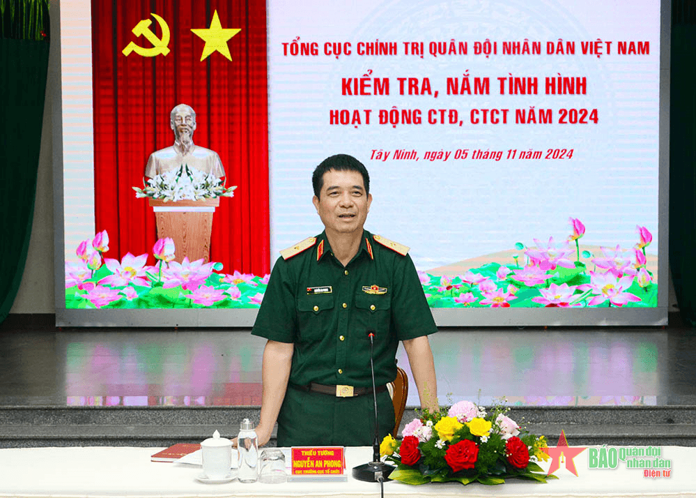 Tổng cục Chính trị kiểm tra hoạt động công tác Đảng, công tác chính trị tại Tây Ninh