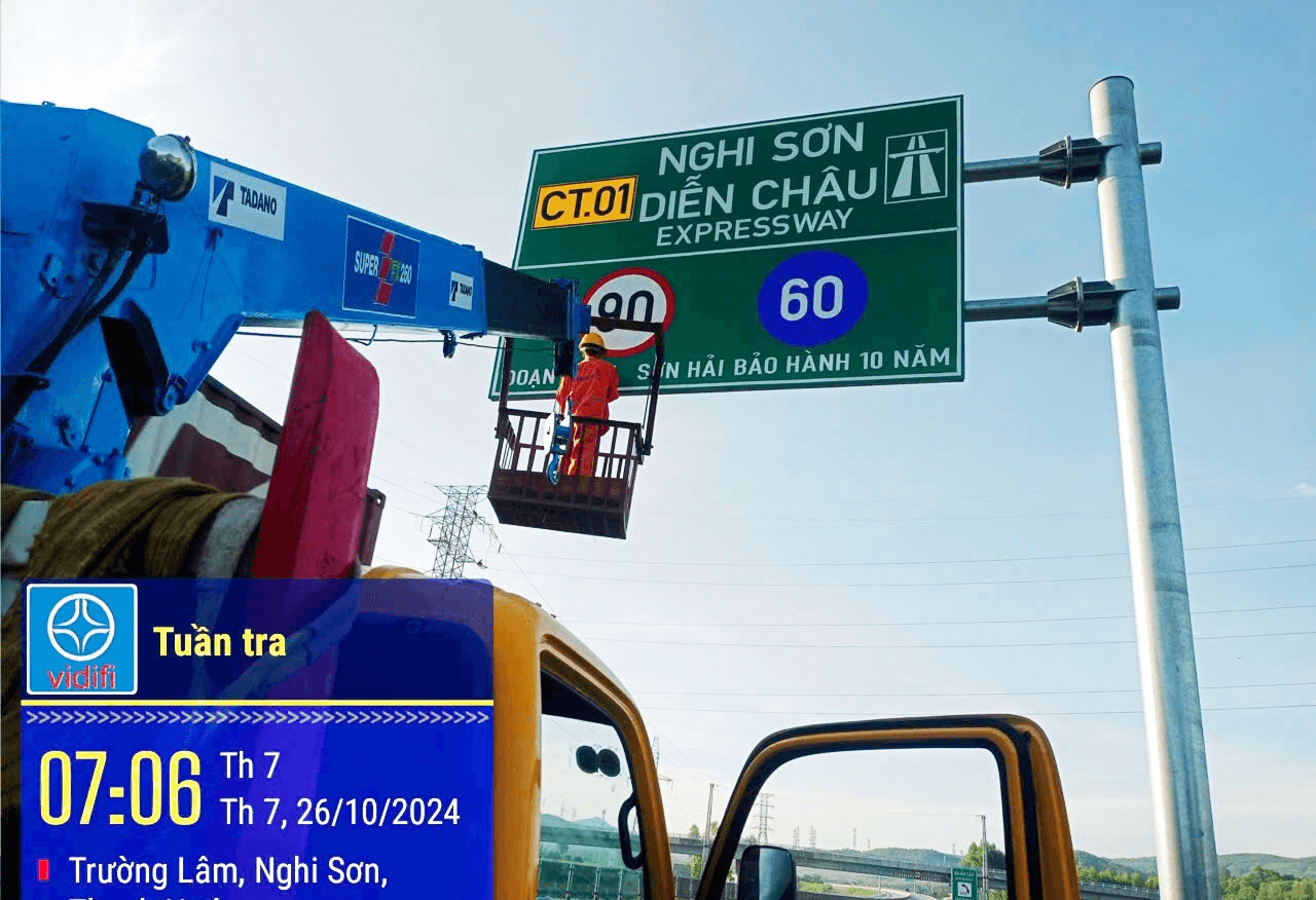 Cục Đường bộ Việt Nam thông tin về việc xóa dòng chữ "Đoạn đường Sơn Hải bảo hành 10 năm" trên cao tốc
