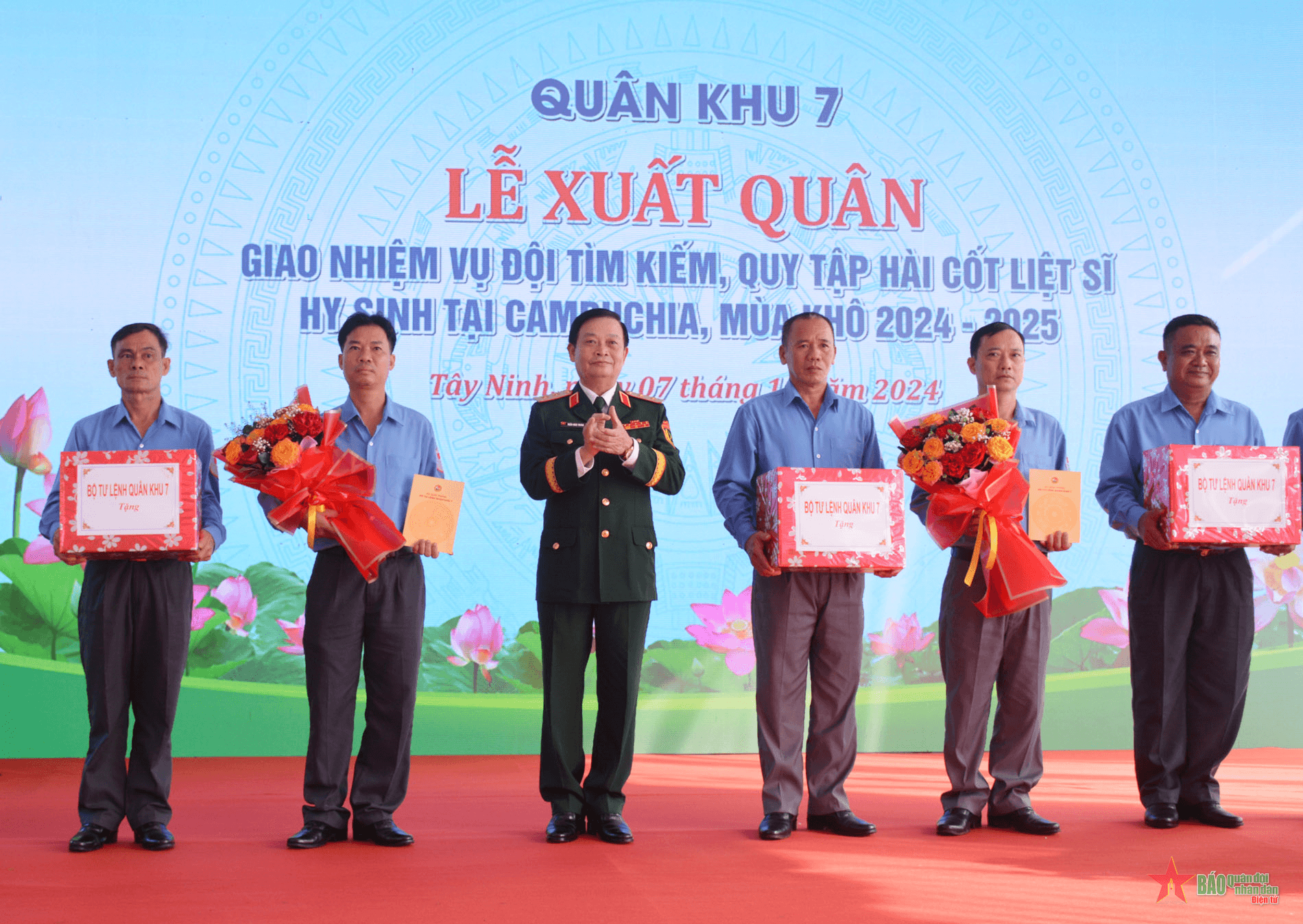 Quân khu 7 làm điểm Lễ xuất quân tìm kiếm hài cốt liệt sĩ tại Campuchia