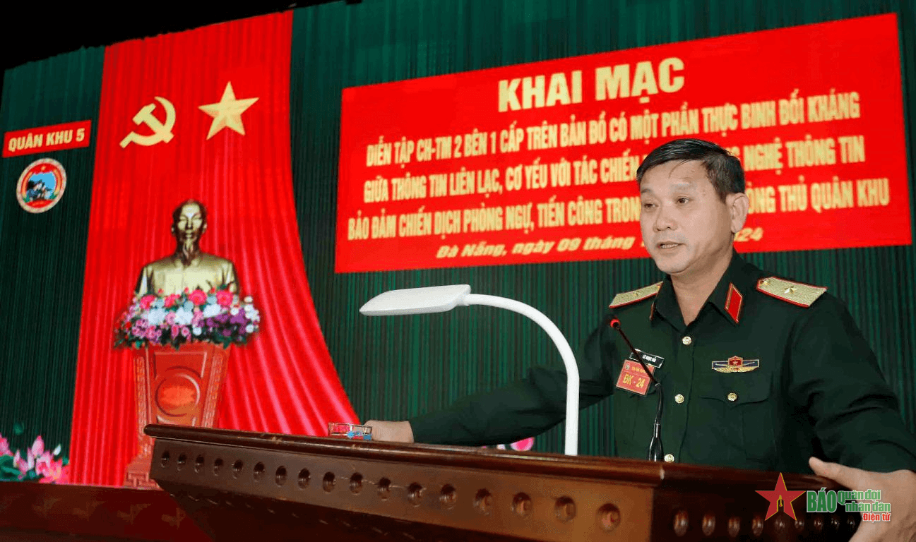 Quân khu 5: Diễn tập đối kháng giữa thông tin liên lạc, cơ yếu với tác chiến điện tử và công nghệ thông tin