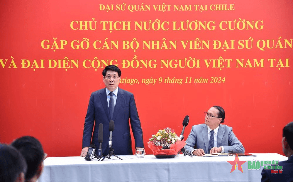Chủ tịch nước Lương Cường thăm Đại sứ quán và cộng đồng người Việt Nam tại Chile