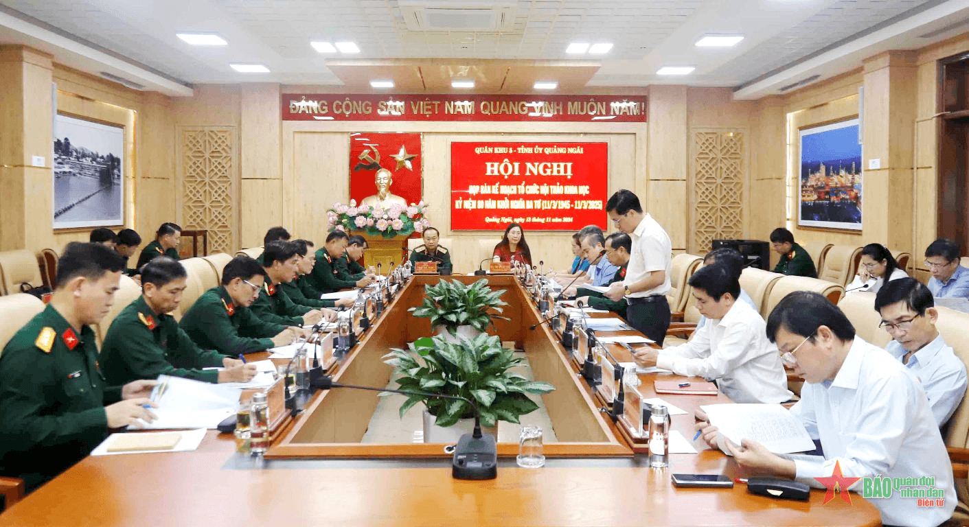 Quân khu 5 và tỉnh Quảng Ngãi họp bàn kế hoạch tổ chức hội thảo kỷ niệm 80 năm khởi nghĩa Ba Tơ