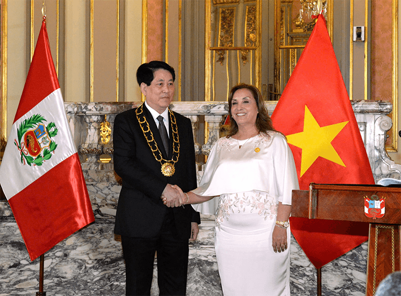 Chủ tịch nước Lương Cường hội đàm, hội kiến với lãnh đạo Peru