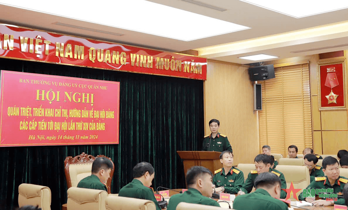 Ban Thường vụ Đảng ủy Cục Quân nhu quán triệt, triển khai các nội dung về đại hội đảng các cấp