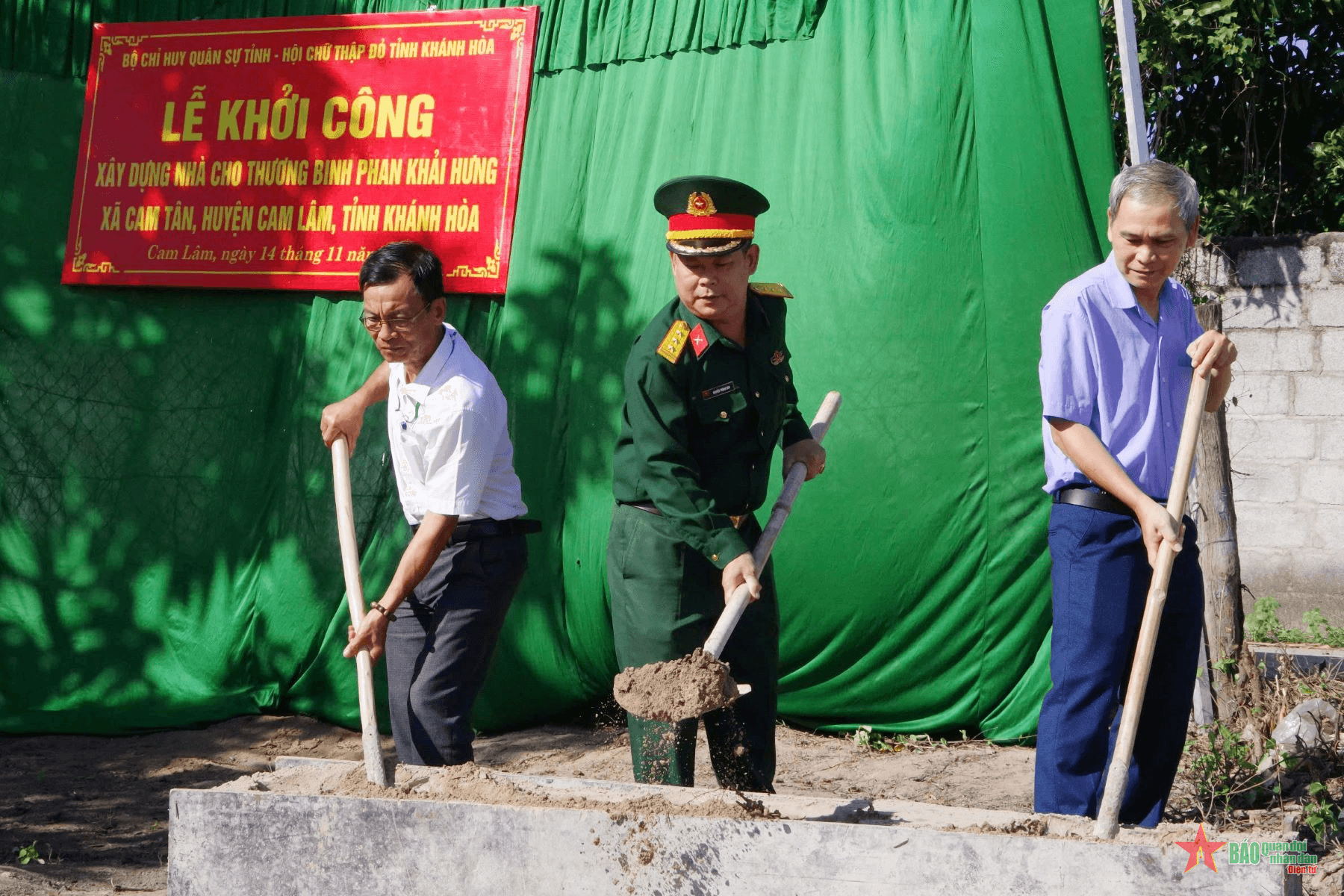 Bộ CHQS tỉnh Khánh Hòa xây nhà tặng quân nhân có hoàn cảnh đặc biệt khó khăn