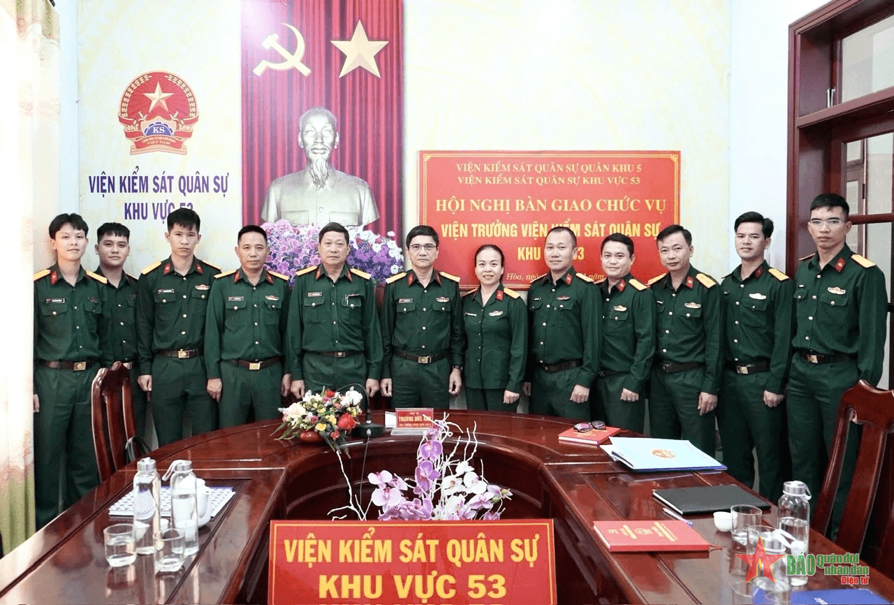 Bàn giao chức vụ Viện trưởng Viện Kiểm sát Quân sự Khu vực 53 (Quân khu 5)