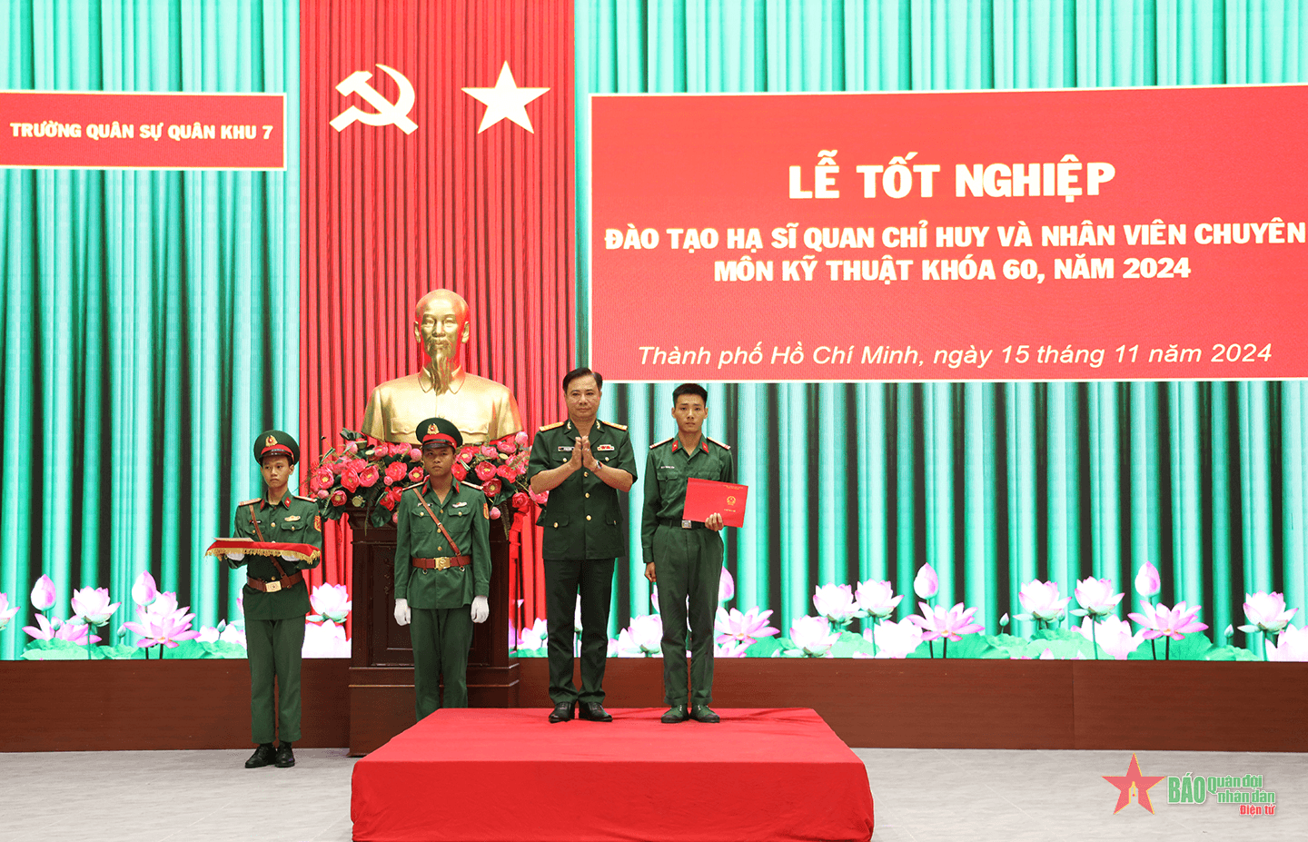 100% hạ sĩ quan chỉ huy và nhân viên chuyên môn kỹ thuật hoàn thành khóa đào tạo
