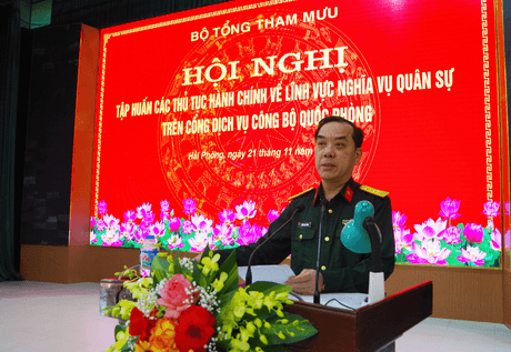 Tập huấn các thủ tục hành chính về lĩnh vực nghĩa vụ quân sự trên Cổng dịch vụ công Bộ Quốc phòng tại khu vực phía Bắc