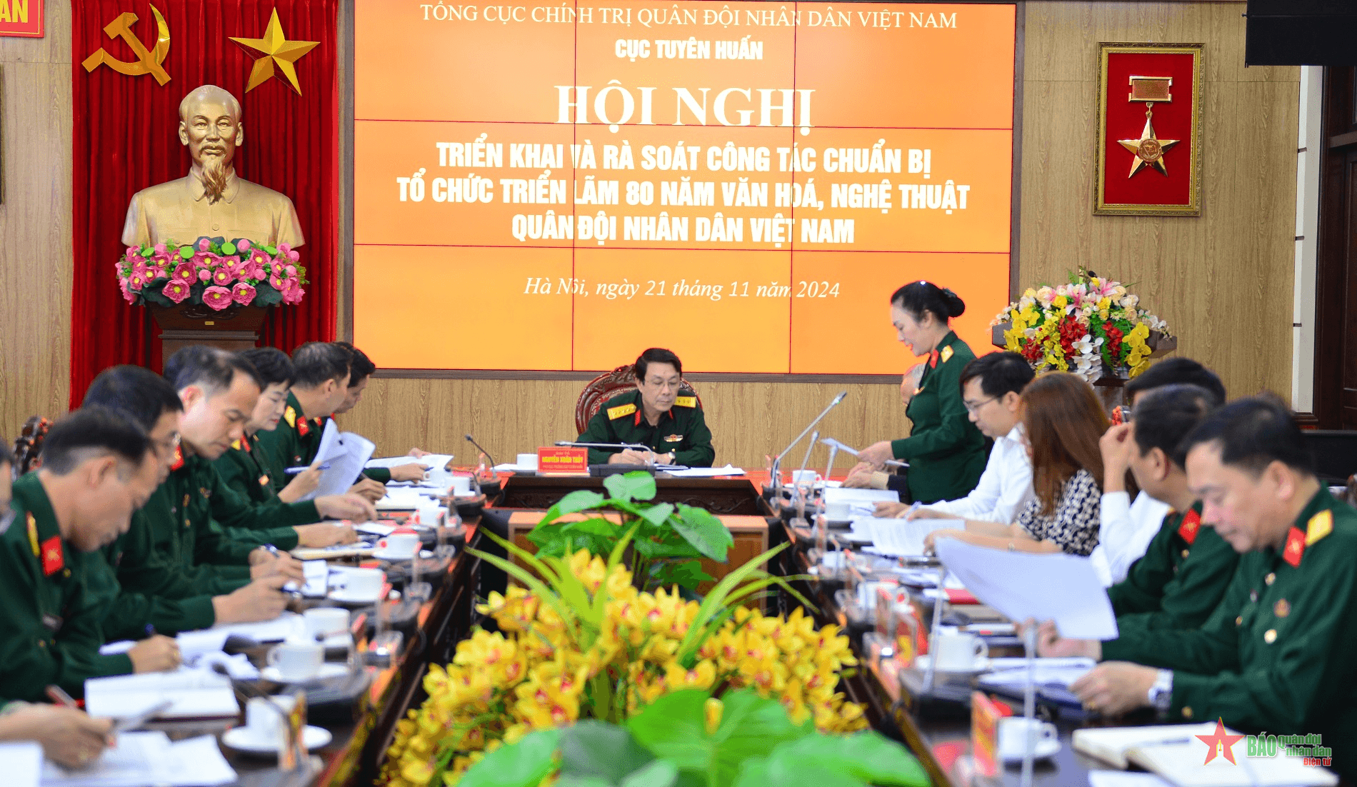 Hội nghị triển khai và rà soát chuẩn bị tổ chức triển lãm 80 năm văn hóa, nghệ thuật Quân đội