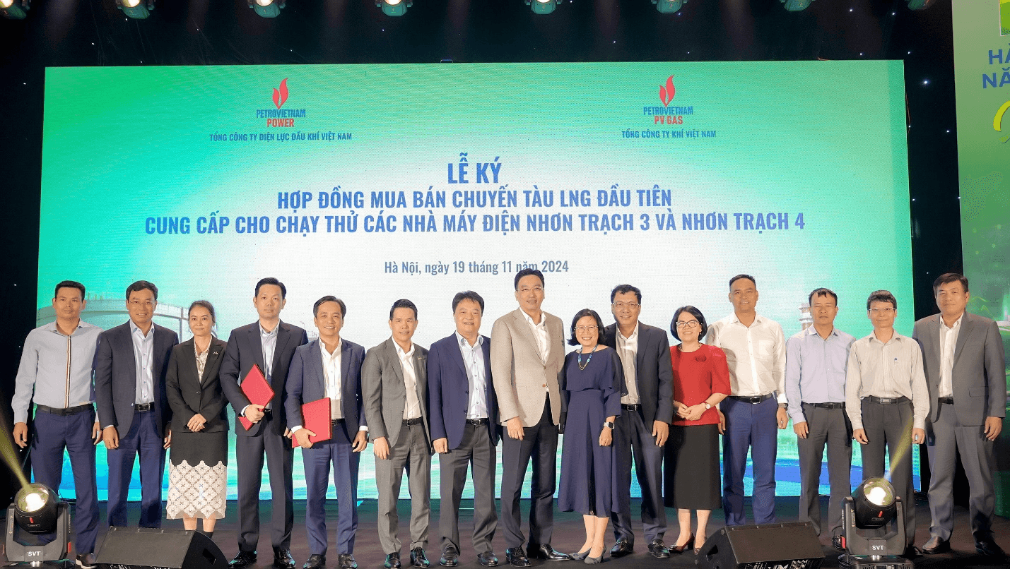 PV GAS và PV Power ký hợp đồng mua bán chuyến tàu LNG đầu tiên cung cấp cho chạy thử nhà máy điện Nhơn Trạch 3, Nhơn Trạch 4