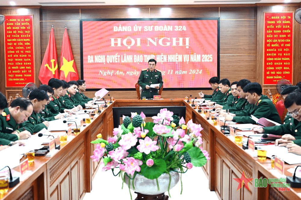 Đảng ủy Sư đoàn 324 ra nghị quyết lãnh đạo thực hiện nhiệm vụ năm 2025