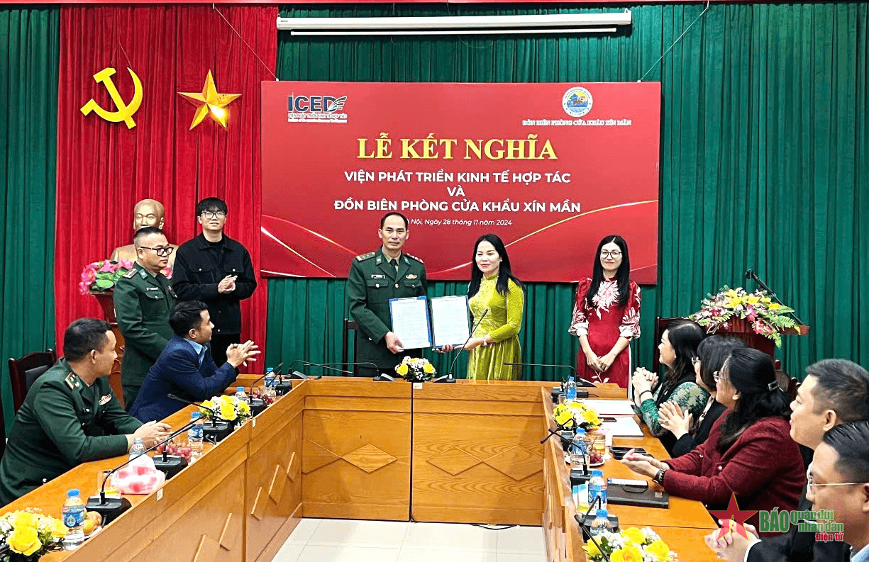Kết nghĩa giữa Viện Phát triển kinh tế hợp tác và Bộ đội Biên phòng tỉnh Hà Giang