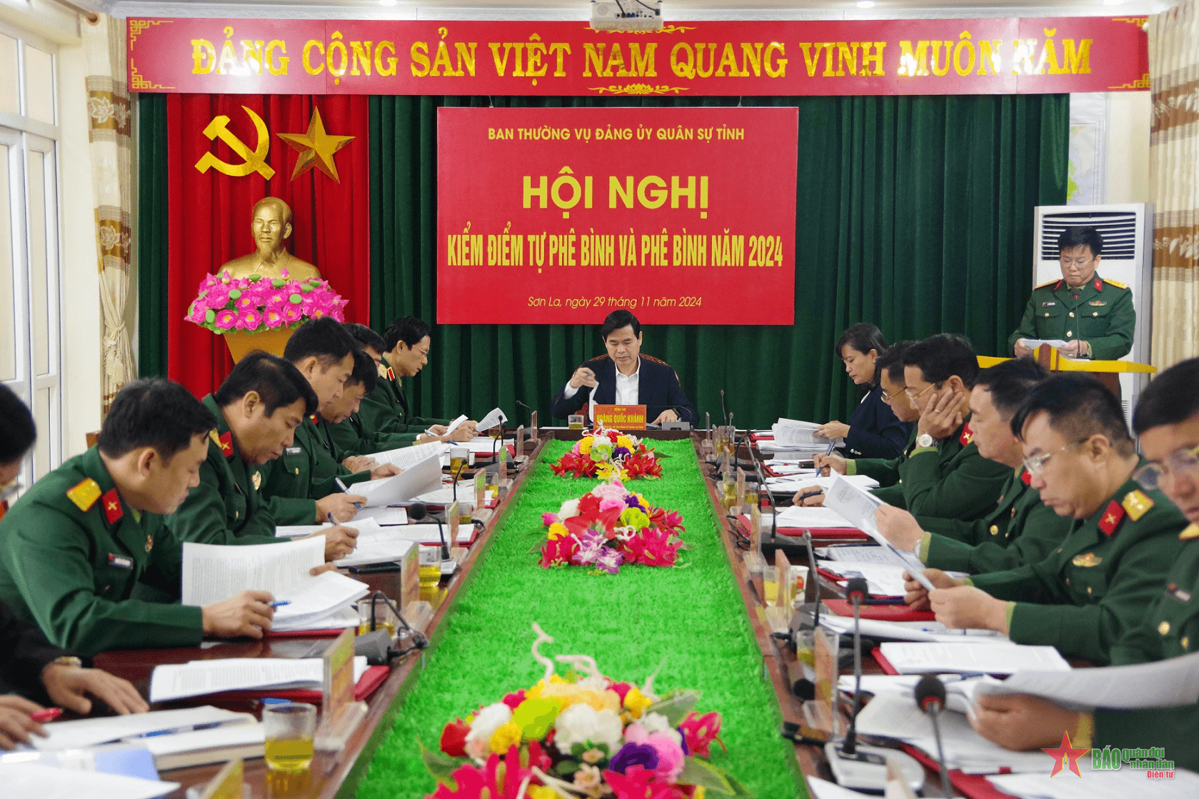Đảng ủy Quân sự tỉnh Sơn La kiểm điểm tự phê bình và phê bình năm 2024