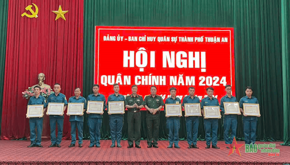 Lực lượng vũ trang TP Thuận An thi đua khơi nguồn động lực