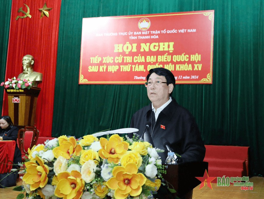 Chủ tịch nước Lương Cường tiếp xúc cử tri tỉnh Thanh Hóa sau Kỳ họp thứ tám, Quốc hội khóa XV