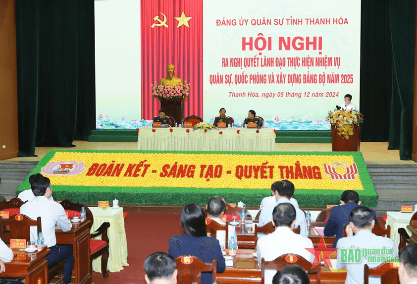 Đảng ủy Quân sự tỉnh Thanh Hóa ra nghị quyết lãnh đạo thực hiện nhiệm vụ năm 2025