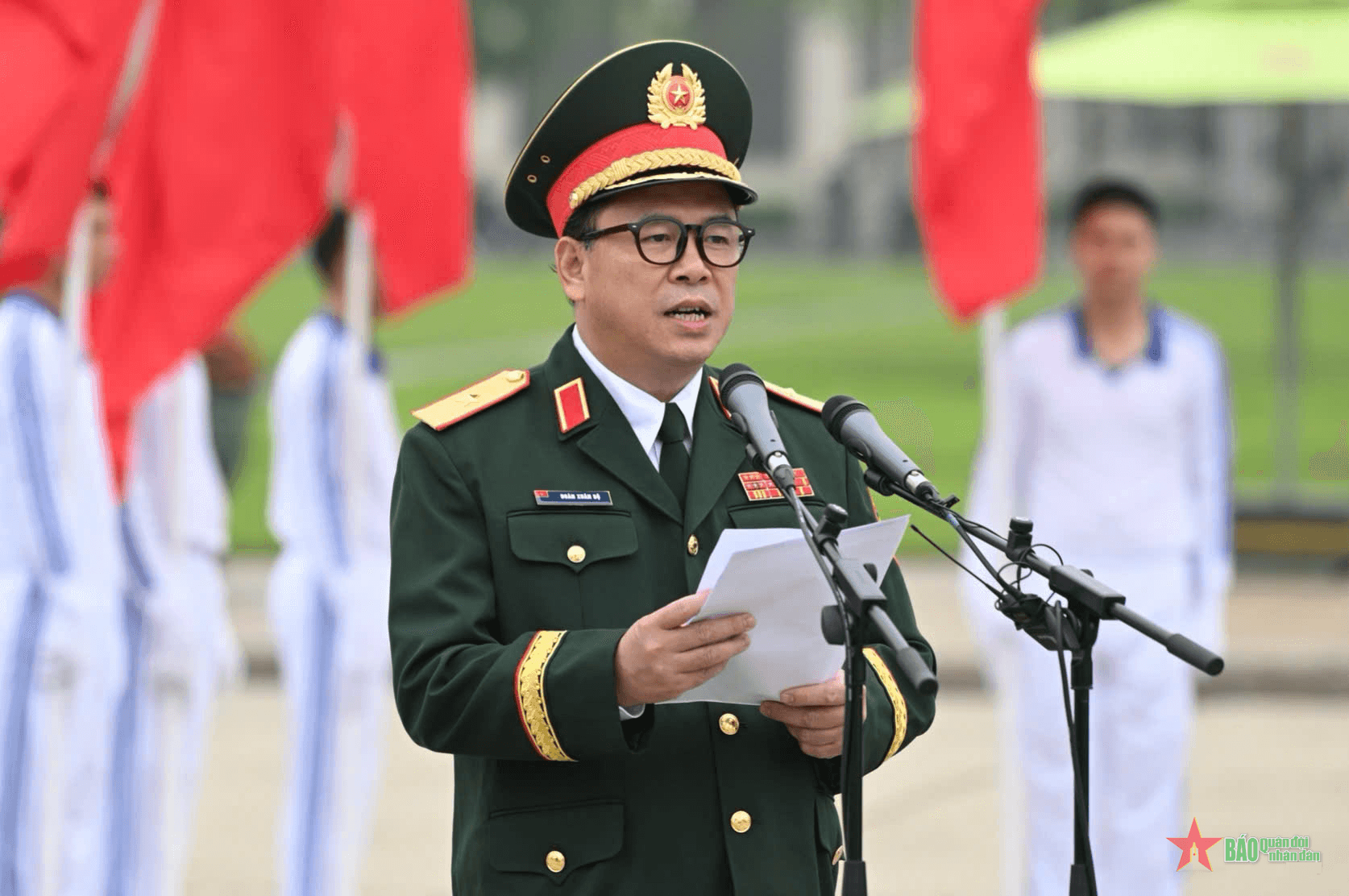 Phát biểu của Thiếu tướng Đoàn Xuân Bộ, Tổng biên tập Báo Quân đội nhân dân tại Lễ Báo công dâng Bác