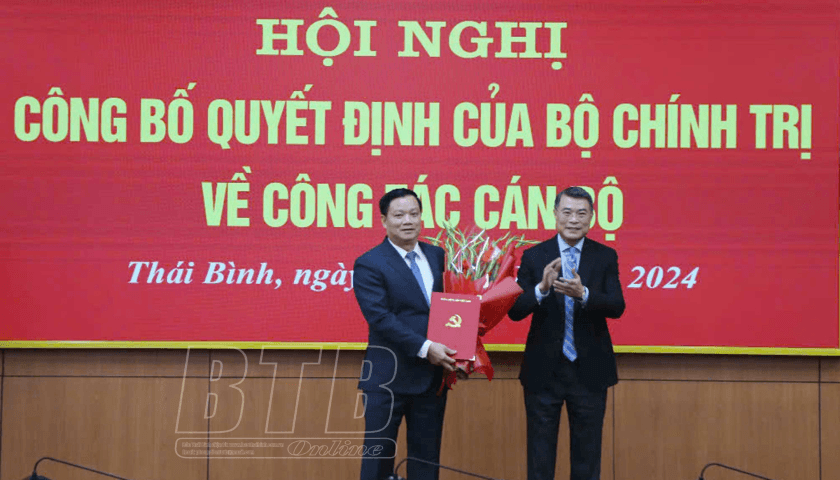 Công bố quyết định của Bộ Chính trị chuẩn y Bí thư Tỉnh ủy Thái Bình