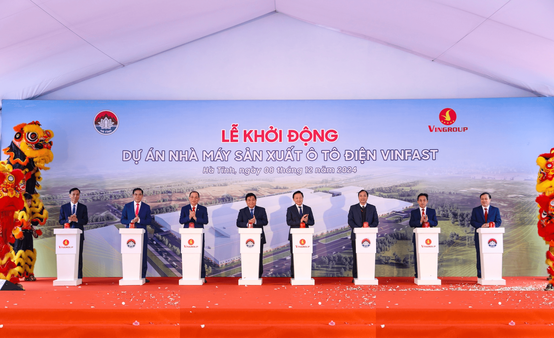 Khởi động dự án nhà máy sản xuất ô tô điện VinFast tại Hà Tĩnh