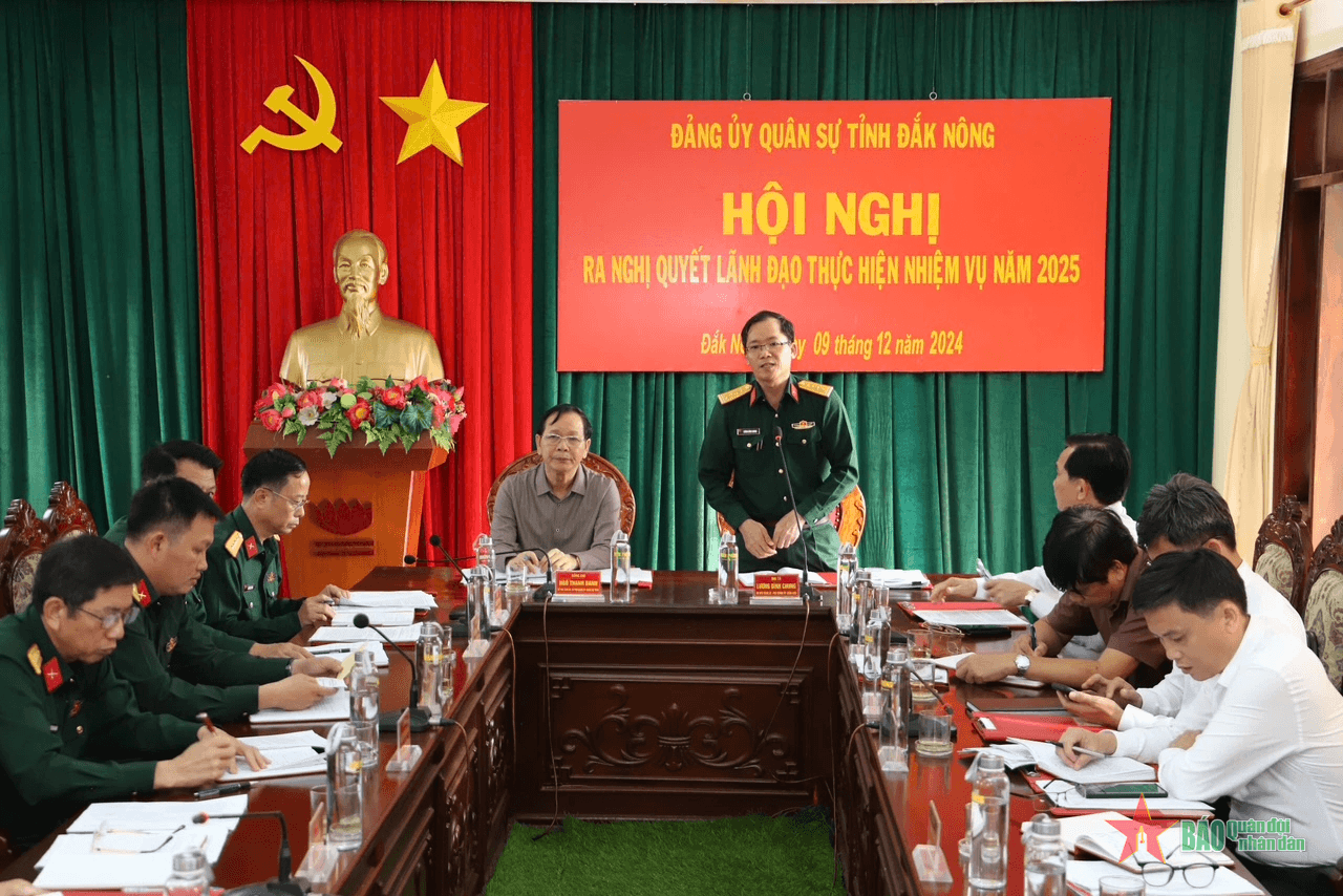 Đảng ủy Quân sự tỉnh Đắk Nông ra Nghị quyết lãnh đạo thực hiện nhiệm vụ năm 2025