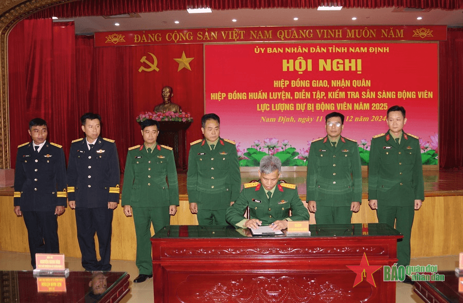Nam Định: Hiệp đồng giao, nhận quân năm 2025
