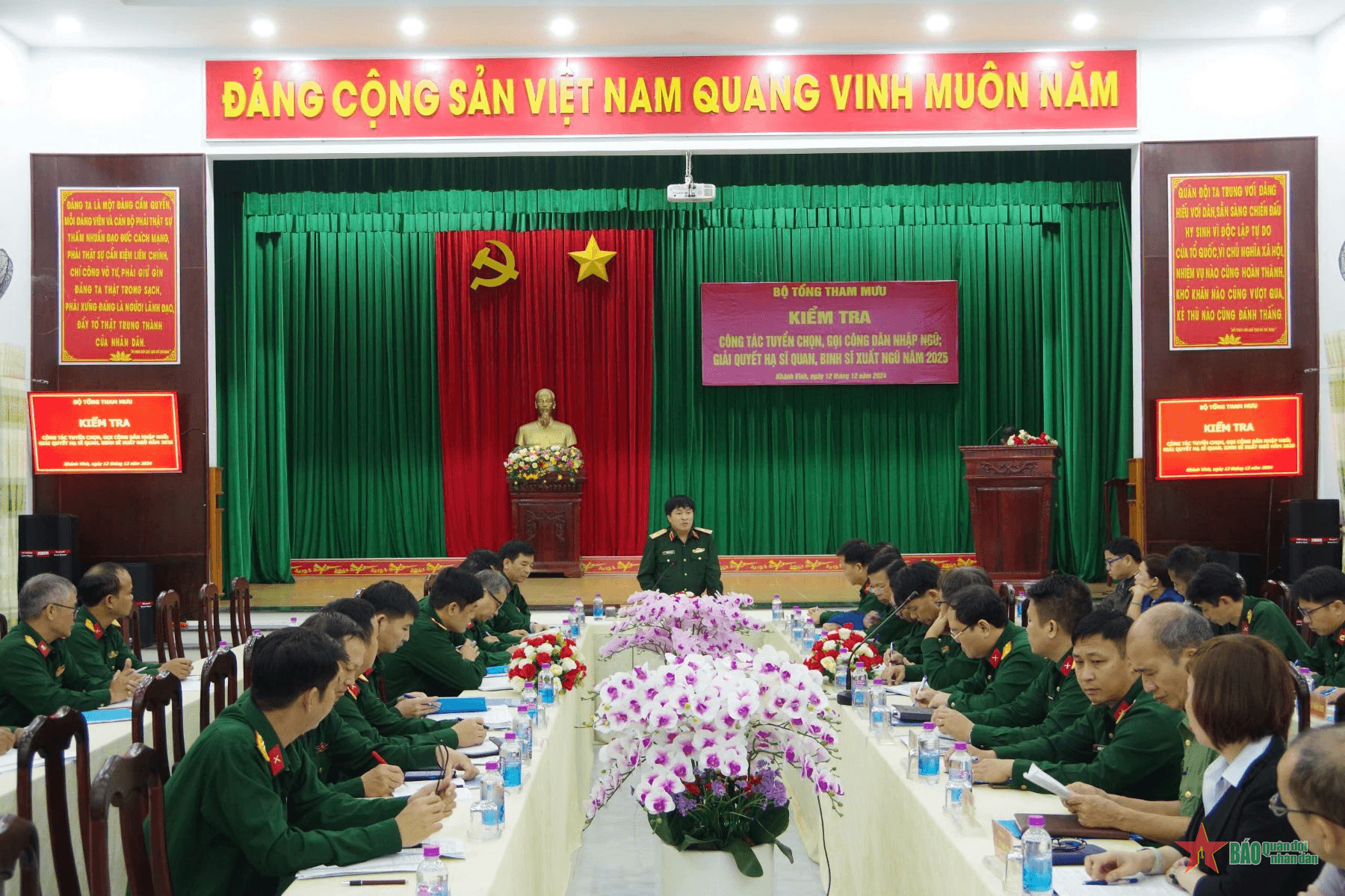 Bộ Tổng Tham mưu kiểm tra công tác tuyển quân tại huyện Khánh Vĩnh, tỉnh Khánh Hòa