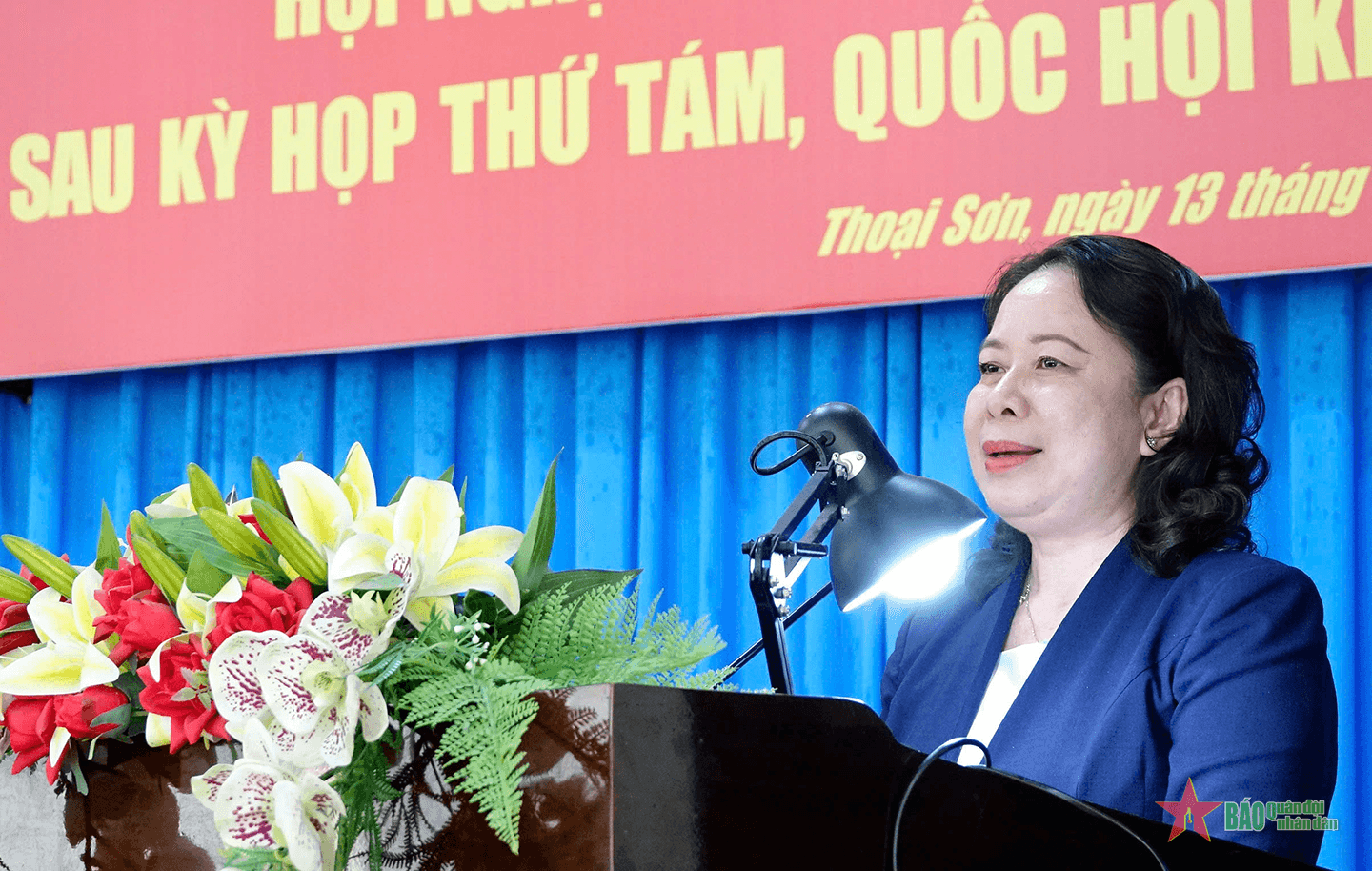 Phó chủ tịch nước Võ Thị Ánh Xuân tiếp xúc cử tri tại An Giang