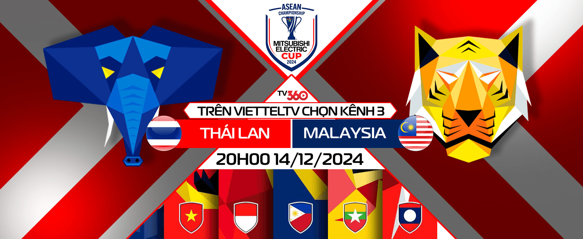 Link xem trực tiếp trận Thái Lan gặp Malaysia (ASEAN Cup 2024)