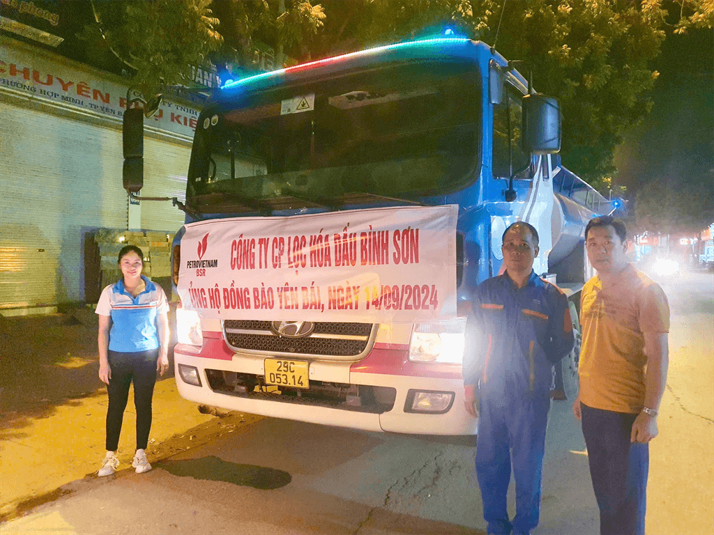 BSR hỗ trợ hơn 93.000 lít xăng dầu cho các tỉnh phía Bắc để cứu trợ bão lũ
