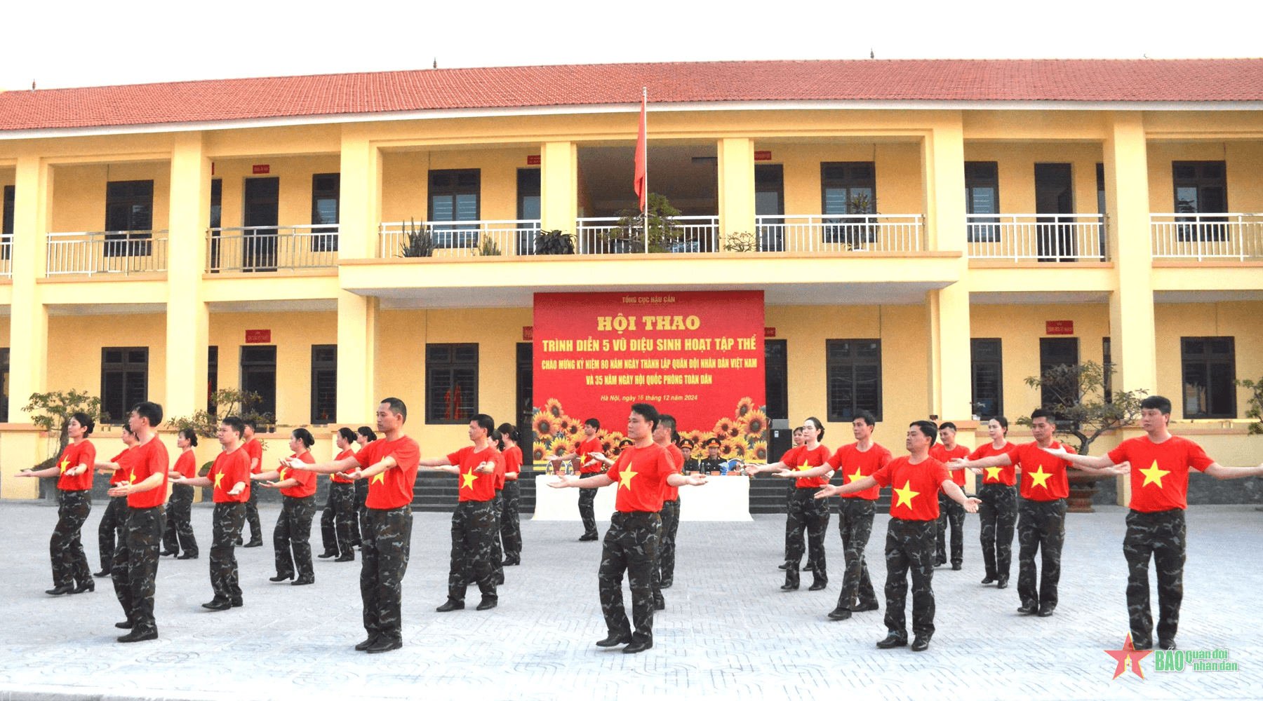 Tổng cục Hậu cần tổ chức Hội thao trình diễn 5 vũ điệu sinh hoạt tập thể