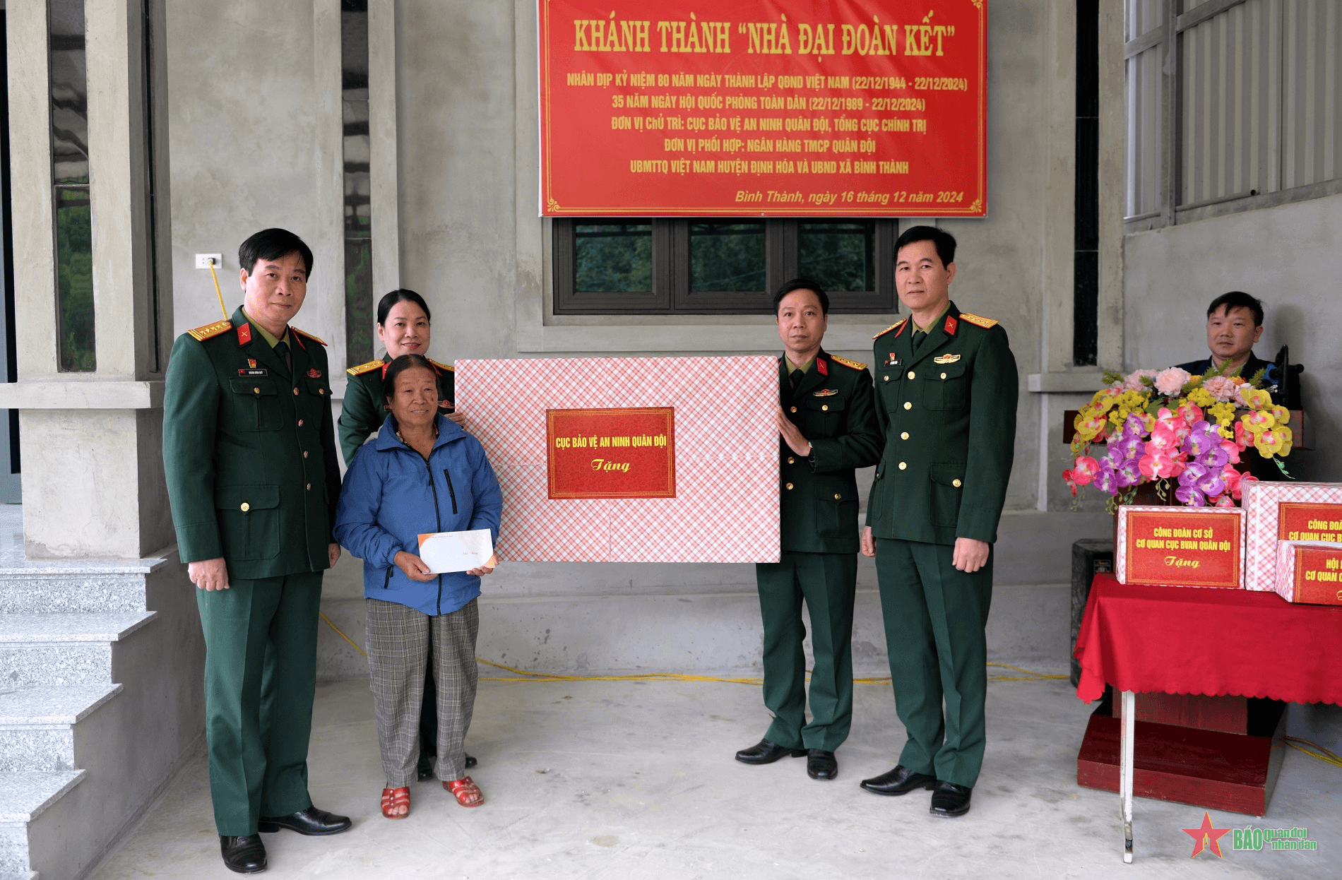 Cục Bảo vệ an ninh Quân đội tổ chức khánh thành và bàn giao Nhà đại đoàn kết