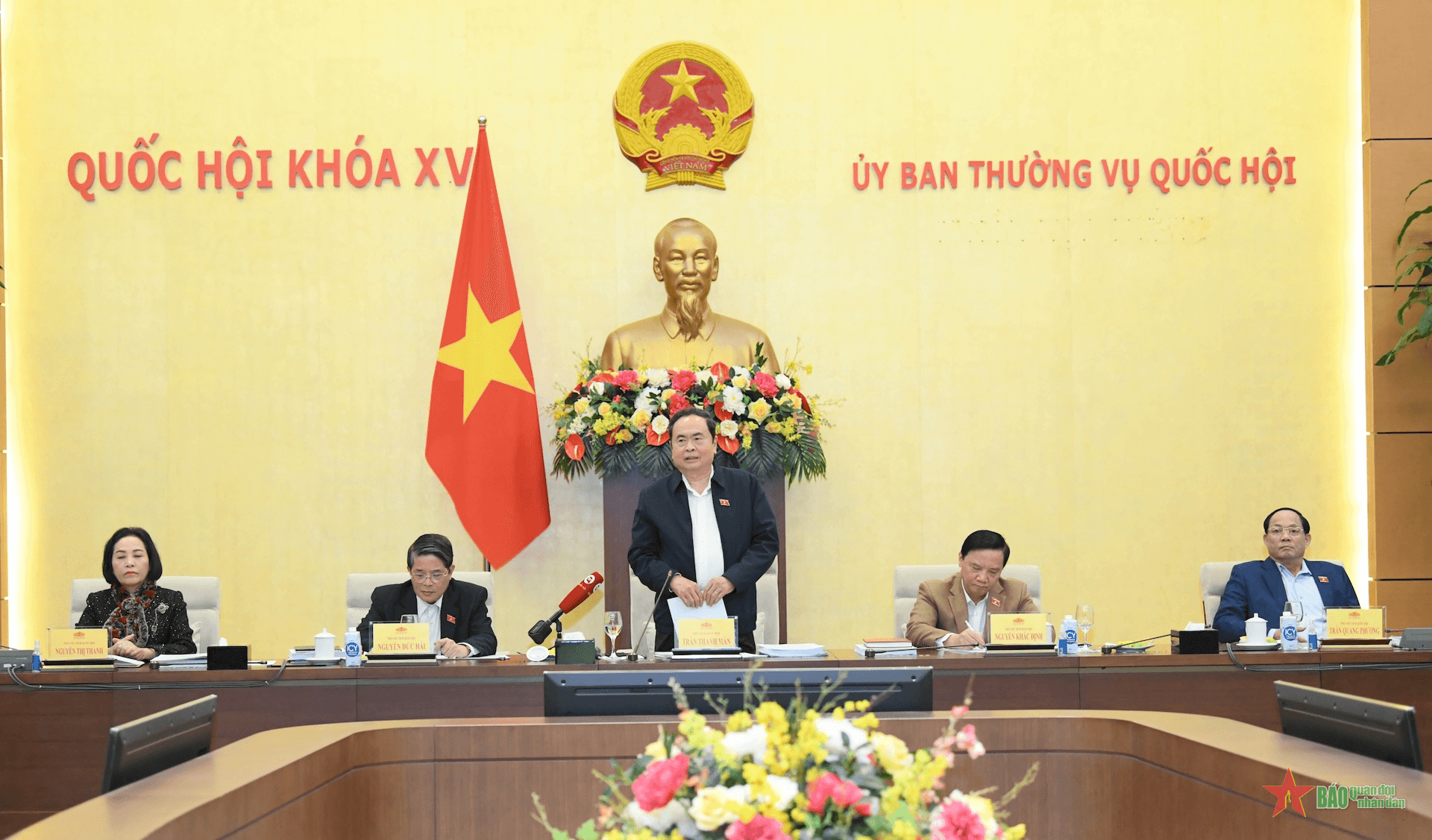 Chủ tịch Quốc hội Trần Thanh Mẫn chủ trì họp với các cơ quan của Quốc hội về tổng kết công tác năm 2024