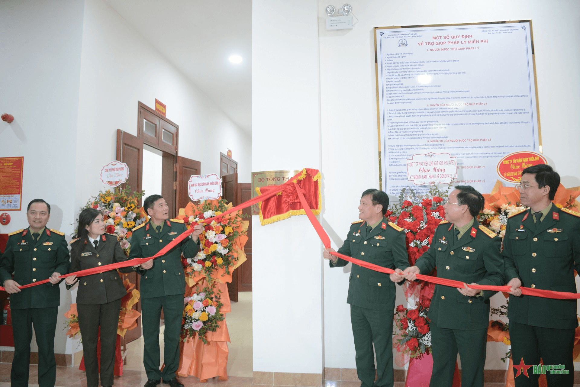 Tòa án Quân sự Thủ đô Hà Nội gắn biển công trình trụ sở mới