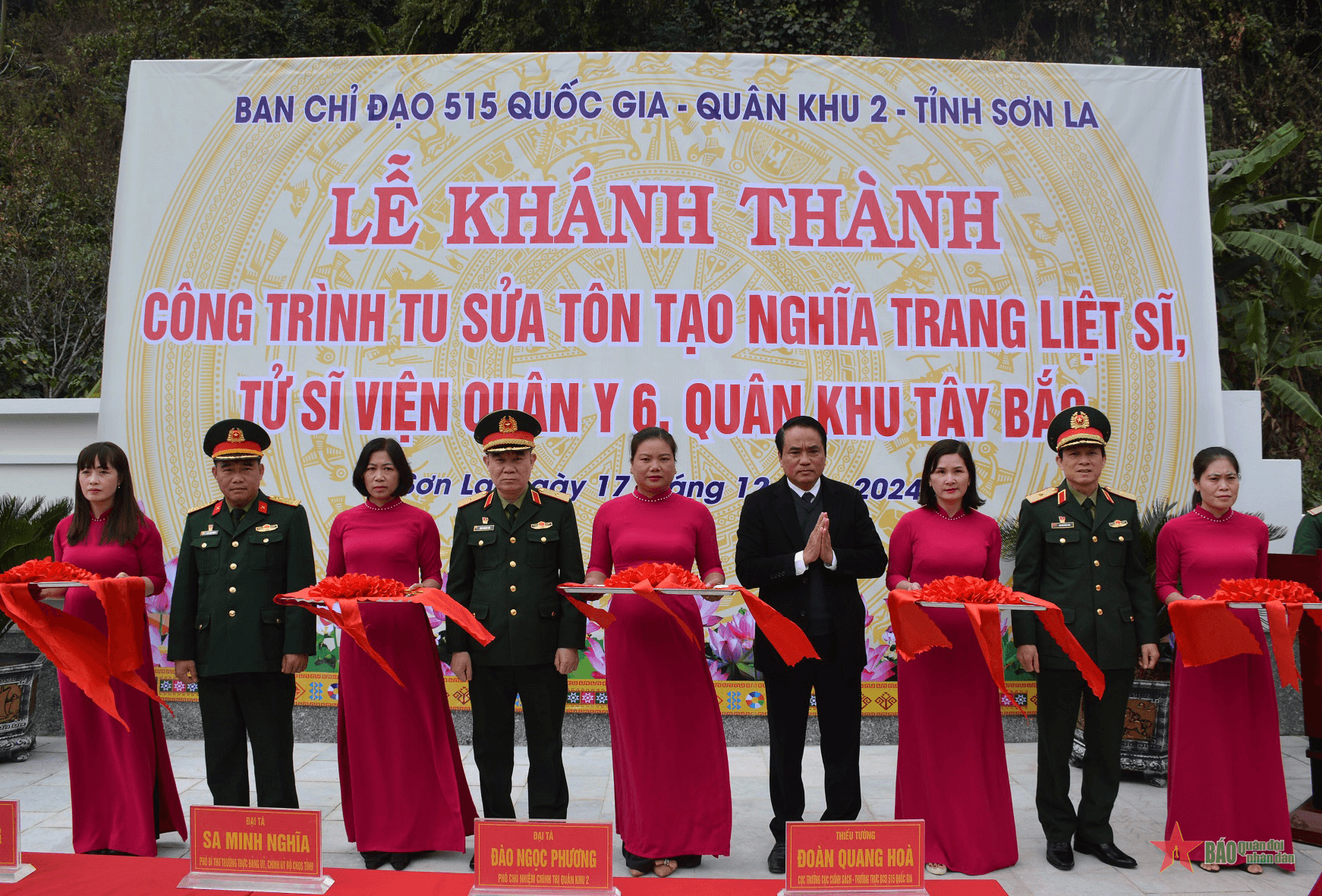 Sơn La khánh thành Nghĩa trang liệt sĩ, tử sĩ, Viện Quân y 6, Quân khu Tây Bắc