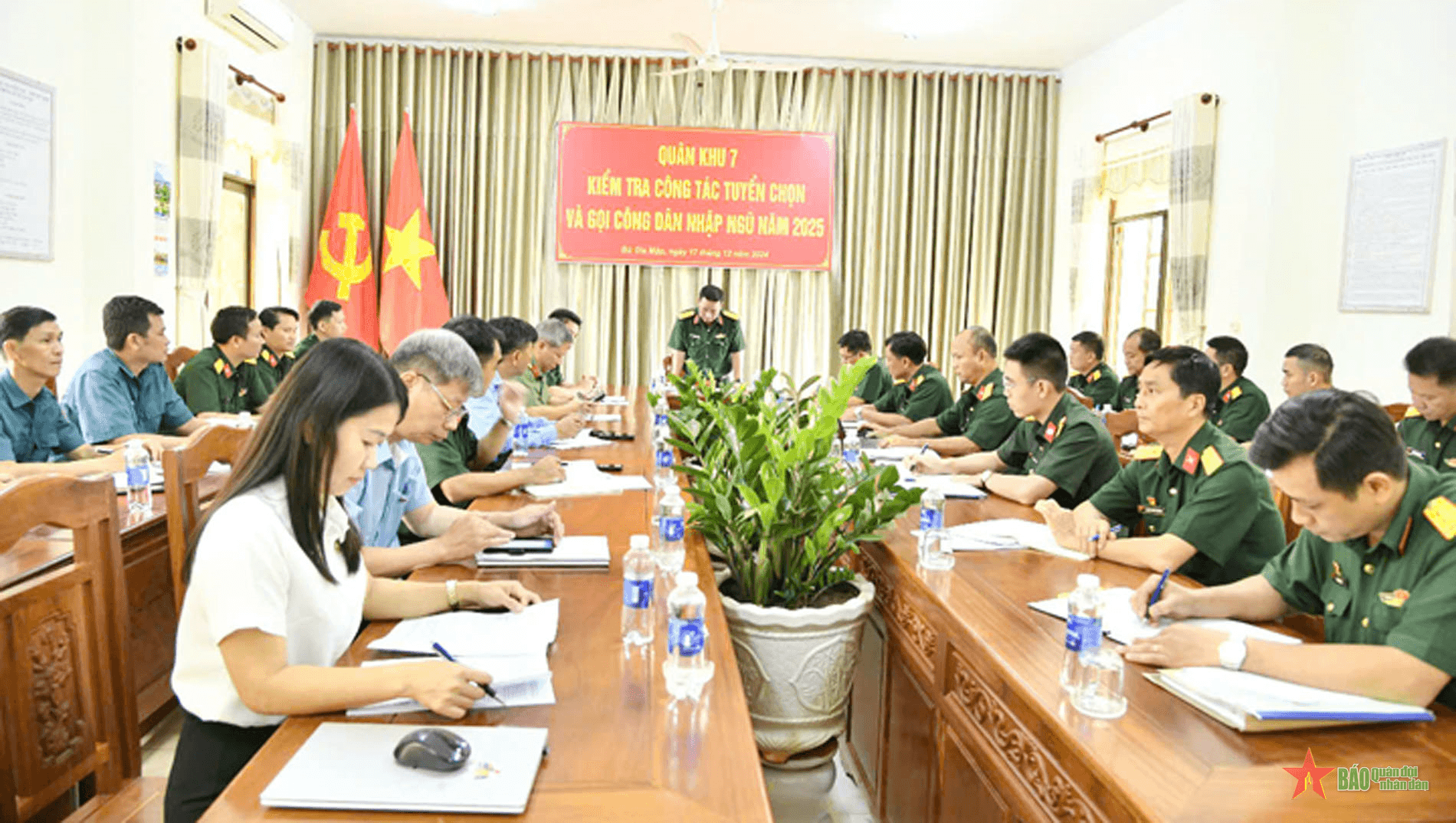 Quân khu 7 kiểm tra công tác tuyển quân tại huyện Bù Gia Mập, Bình Phước