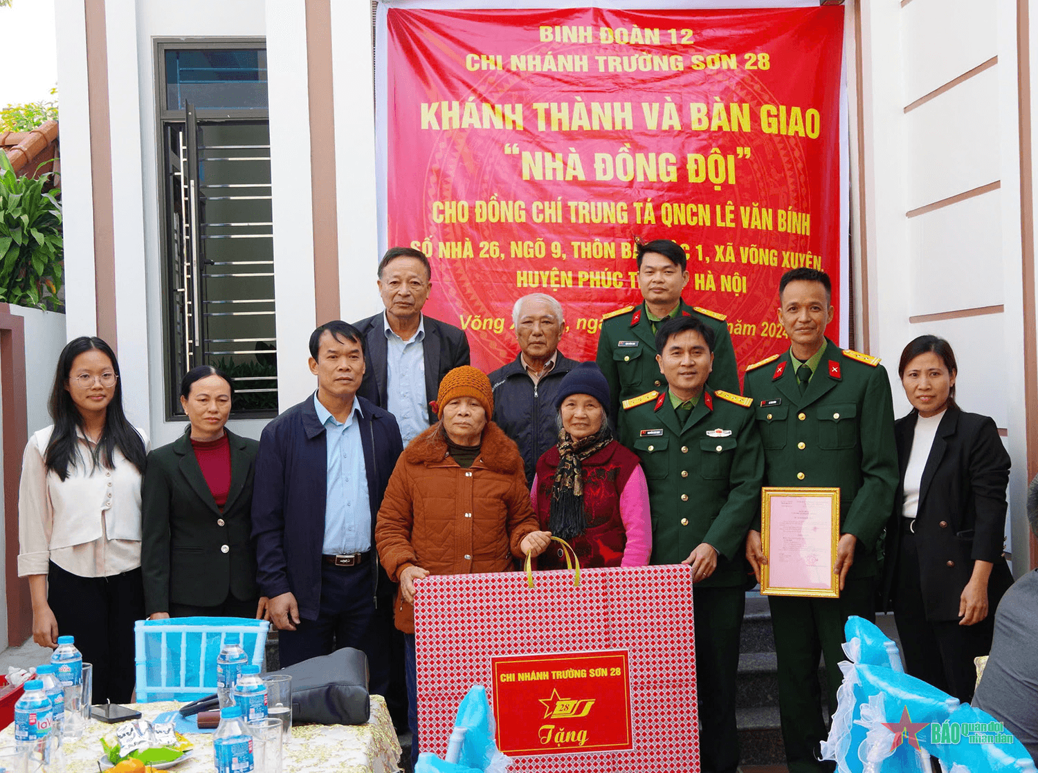 Binh đoàn 12 bàn giao Nhà đồng đội năm 2024