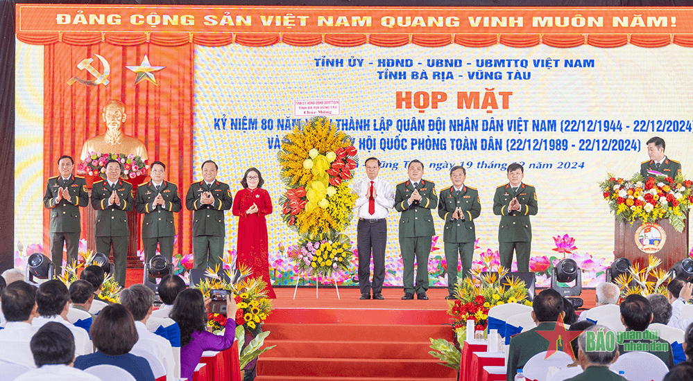 Tỉnh Bà Rịa - Vũng Tàu họp mặt kỷ niệm 80 năm Ngày thành lập Quân đội nhân dân Việt Nam